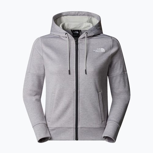 Hoodie Sweatshirt Damen The North Face Reaxion Fleece Full Zip Hoodie tnf light grey heather