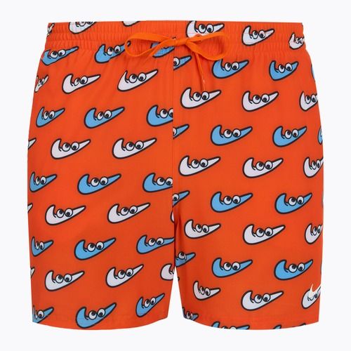 Herren Nike Multi Print 5" Volley Badeshorts orange blaze