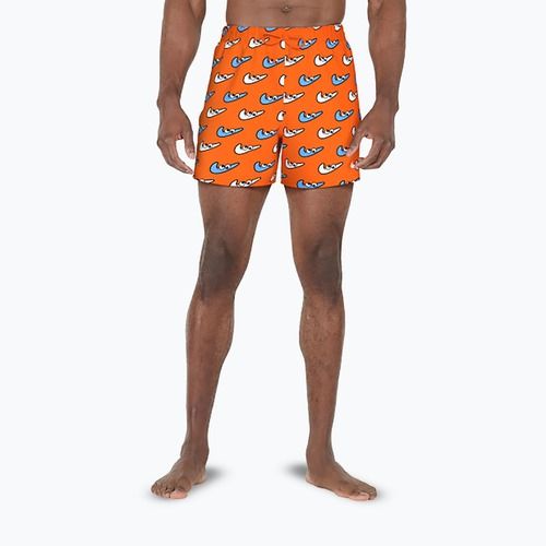 Herren Nike Multi Print 5" Volley Badeshorts orange blaze