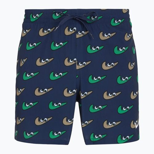 Herren Nike Multi Print 5" Volley Badeshorts midnight navy