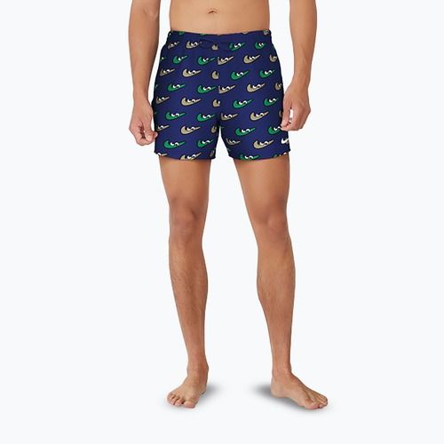 Herren Nike Multi Print 5" Volley Badeshorts midnight navy