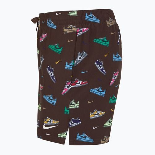 Herren Nike Multi Print 5" Volley Badeshorts barock braun