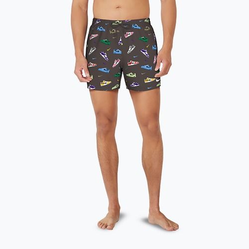 Herren Nike Multi Print 5" Volley Badeshorts barock braun