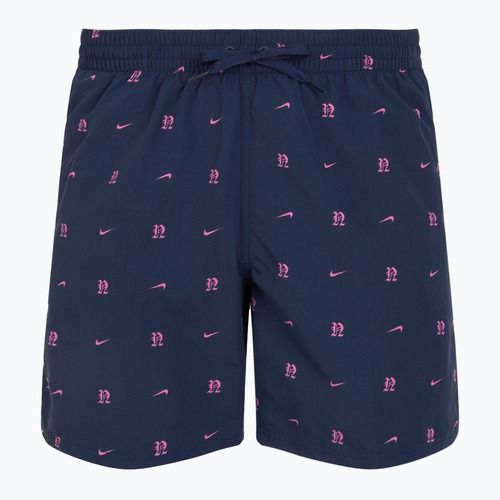 Herren Nike Luxe Letter 7" Volley Badeshorts midnight navy
