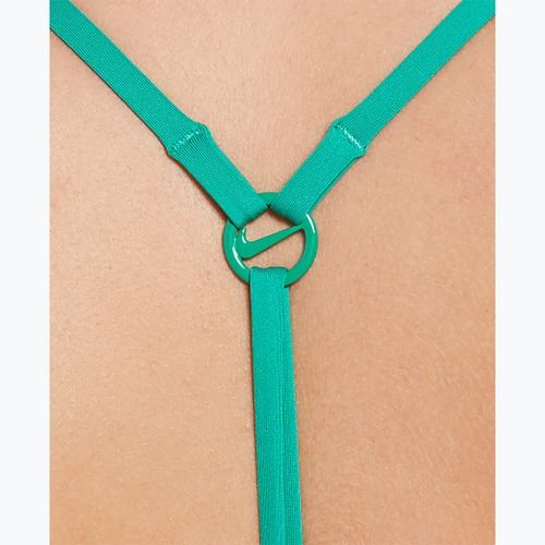 Einteiliger Damen-Badeanzug Nike Swoosh Link Y-Back Stadium grün