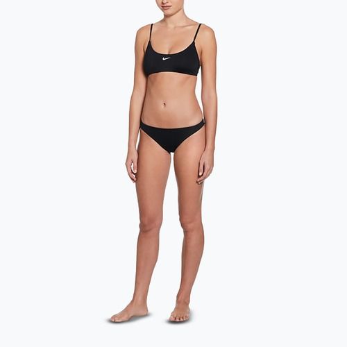 Zweiteiliger Damen-Badeanzug Nike Essential Bralette Bikini schwarz