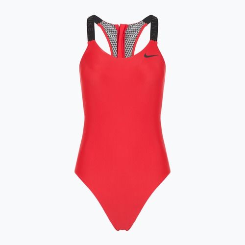 Einteiliger Damen-Badeanzug Nike Hydralock Fusion universitätsrot