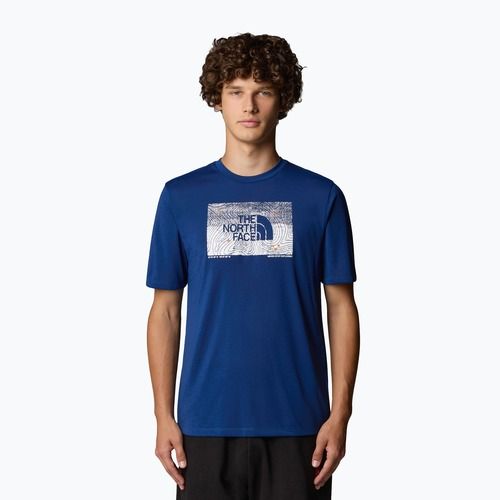 Herren-T-Shirt The North Face Stiftung abstrakte Grafik Tee Nachlass blau