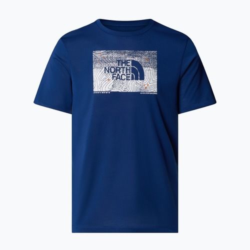 Herren-T-Shirt The North Face Stiftung abstrakte Grafik Tee Nachlass blau
