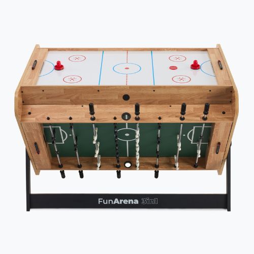 OneTeam FunArena 3-in-1 Tischfußball, Cymball, Billardtisch aus Holz/schwarz