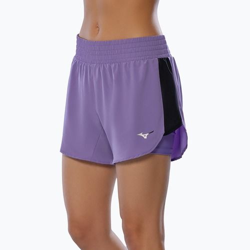 Mizuno Damen Laufshorts 2IN1 4,5" paisley lila