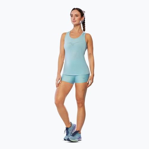 Damen Lauftank Top Mizuno Core RB Tank wolkenblau