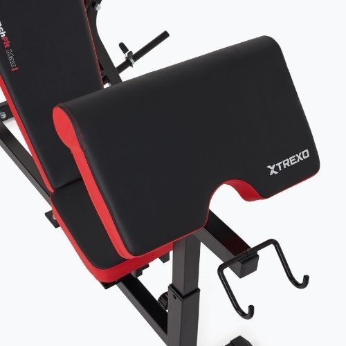 XTREXO BenchFit Max Trainingsbank mit Ständer und Gebetsstange schwarz