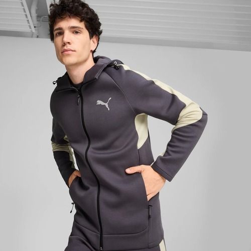Herren Sweatshirt PUMA Evostripe Hoodie FZ DK galactic gr