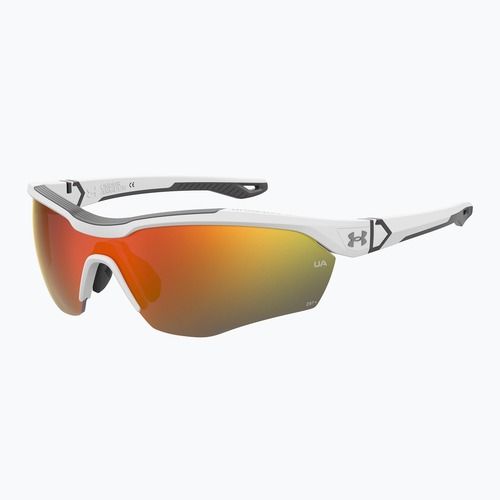Herren Under Armour Yard Pro matte weiß/orange mehrschichtige oleophobe Sonnenbrille