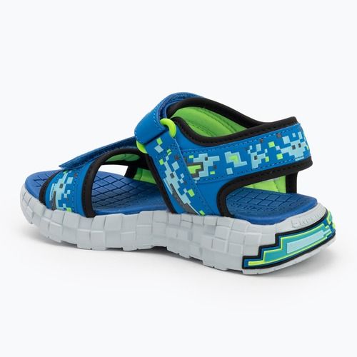 SKECHERS Mega Splash Kindersandalen schwarz/blau/lime