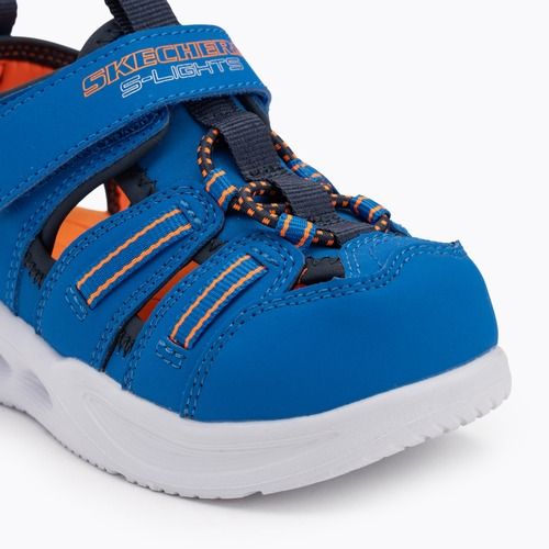 SKECHERS S-Lights Sola Glow blau/limette Kindersandalen