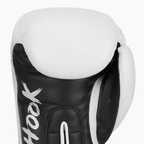 HOOK FIGHTING Ready to Fight Leder Boxhandschuhe weiß