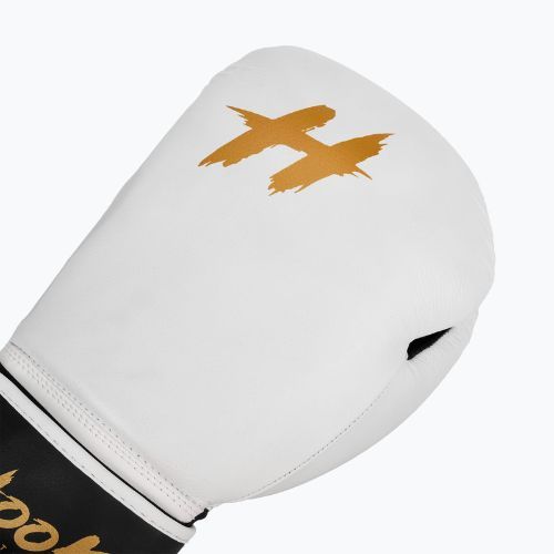 HOOK FIGHTING Ready to Fight Leder Boxhandschuhe weiß