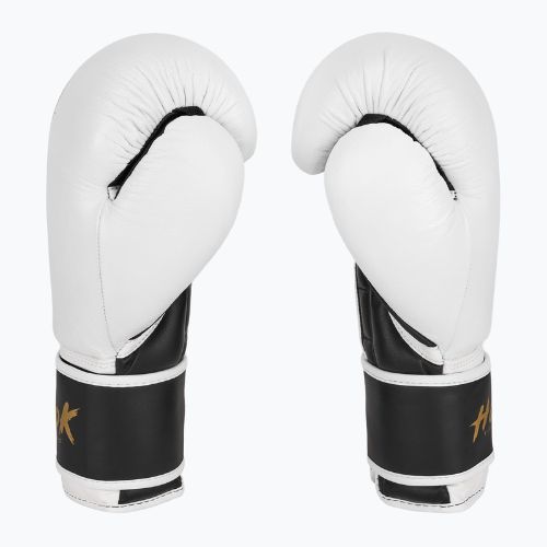 HOOK FIGHTING Ready to Fight Leder Boxhandschuhe weiß