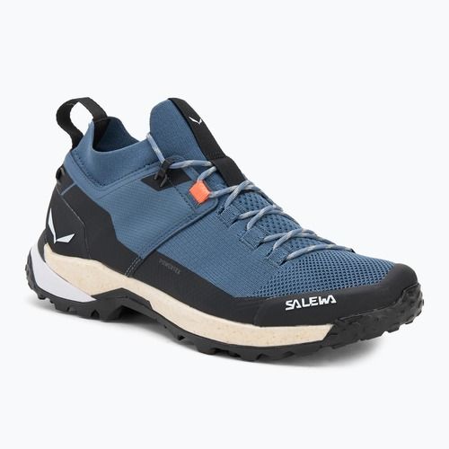 Herren-Trekkingstiefel Salewa Puez 2 Knit Powertex java blau/schwarz