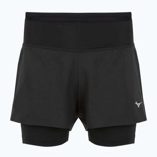 Damen-Laufshorts Mizuno Trail ER 2IN1 black