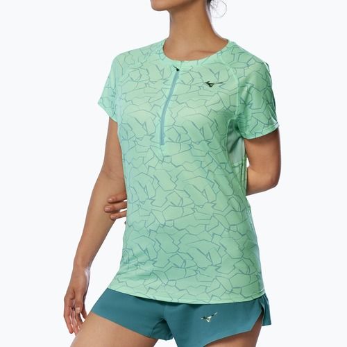 Damen Laufshirt Mizuno Graphic Trail Tee neo mint