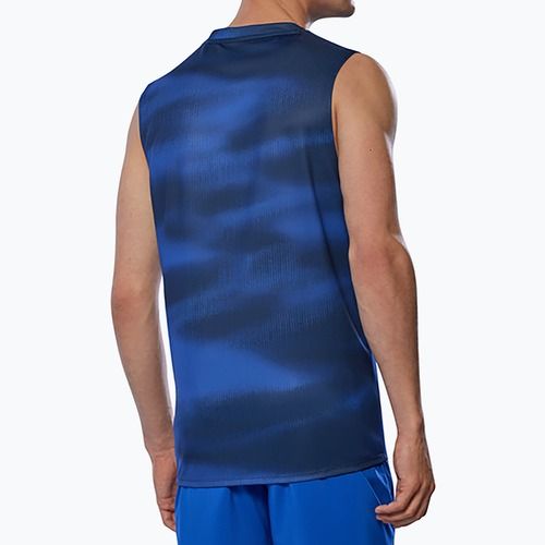Herren Laufshirt Mizuno Core Graphic Ärmellos reflex blau
