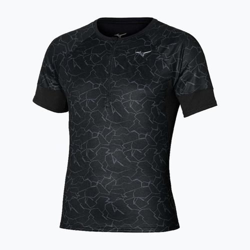 Herren Mizuno Graphic Trail Tee schwarzes Laufshirt
