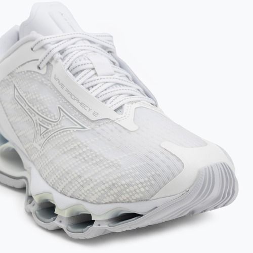Damen Laufschuhe Mizuno Wave Prophecy 12 weiß/silber