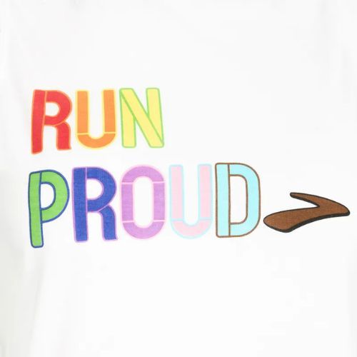 Women's Brooks Distance Graphic Tank weiß/Regenbogen/Braue Laufshirt