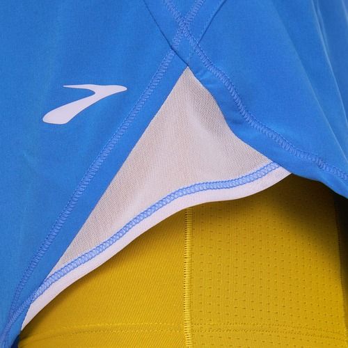 Brooks Chaser 5" 2-In-1 Damen Laufshorts blau/goldene Stunde
