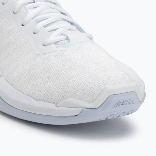 Frauen-Handballschuhe Mizuno Wave Stealth Neo weiß/navy Pfingstrose/Pfirsich parfait