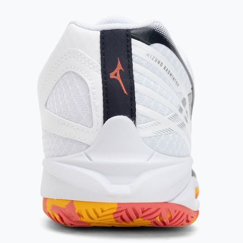 Mizuno Wave Claw 3 Badmintonschuh weiß/zitrus/calypso coral