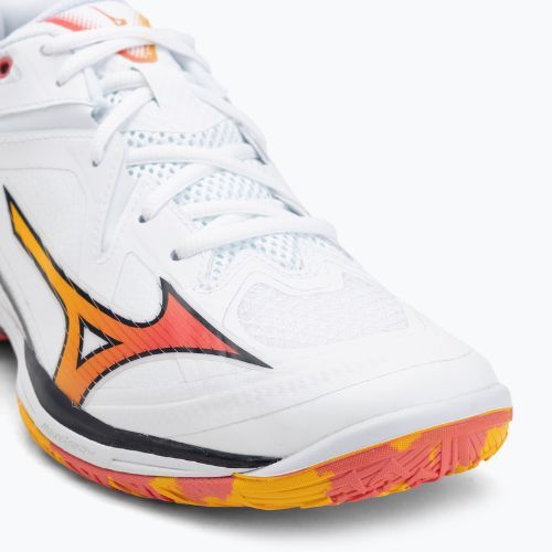 Mizuno Wave Claw 3 Badmintonschuh weiß/zitrus/calypso coral