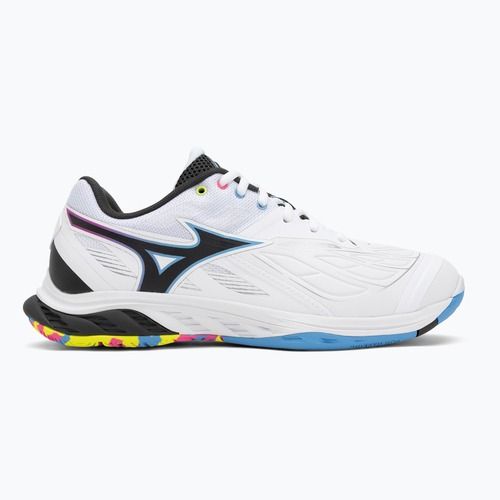 Mizuno Wave Fang 2 Badmintonschuh weiß/rosa tetra/alle im Ausland