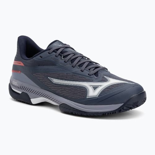 Mizuno Wave Exceed Court CC Tennisschuhe Odyssey Grau/Weiß/Blau Granit