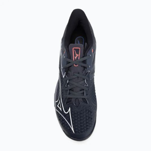 Mizuno Wave Exceed Tour 6 CC Tennisschuhe Odyssey Grau/Weiß/Blau Granit