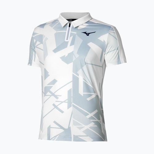Herren Mizuno Daybreakers Shadow Poloshirt weiß/grau