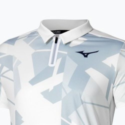 Herren Mizuno Daybreakers Shadow Poloshirt weiß/grau