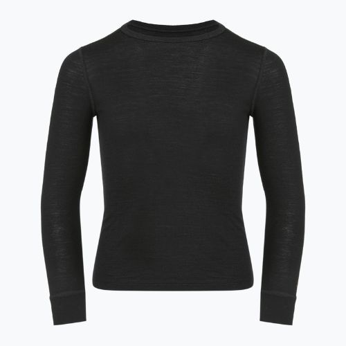 WOOLCANO Kinder Thermo-Sweatshirt 100% MERINO TOP00947 schwarz