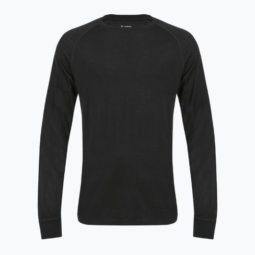 Herren 100% WOOLCANO MERINO Thermo-Sweatshirt TOP0538 schwarz