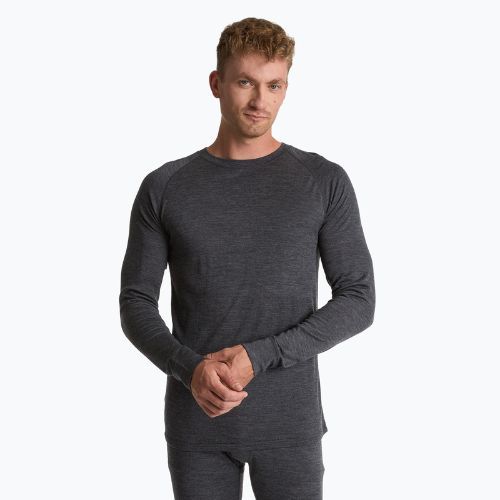 Herren 100% WOOLCANO MERINO Thermo-Sweatshirt TOP0538 grau