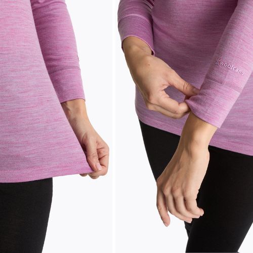 Damen Thermo-Sweatshirt WOOLCANO 100% Merino TOP0541 lila