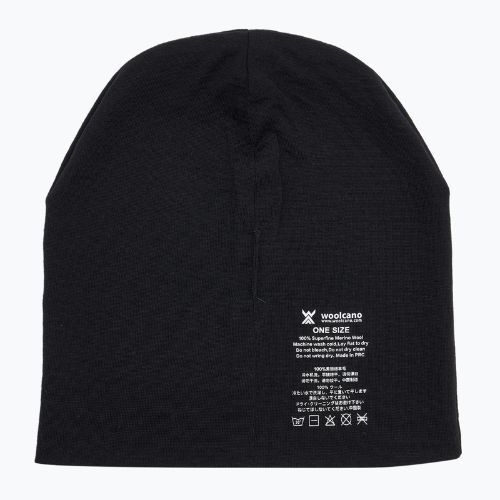 Mütze WOOLCANO MERINO 100% HAT0441 schwarz