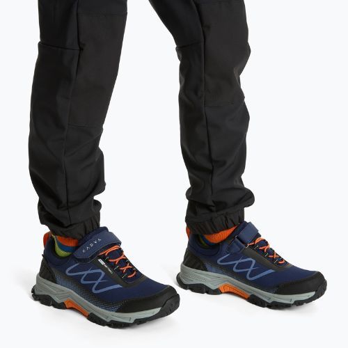 Kinder-Trekkingschuhe KADVA Rocky Trail Low WaterProof Softshell marineblau