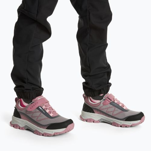 Kinder-Trekking-Schuhe KADVA Rocky Trail Low WaterProof Softshell grau