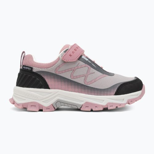 Kinder-Trekking-Schuhe KADVA Rocky Trail Low WaterProof Softshell grau