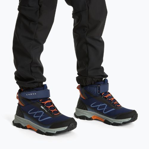 Kinder-Trekkingschuhe KADVA Rocky Trail Mid WaterProof Softshell marineblau