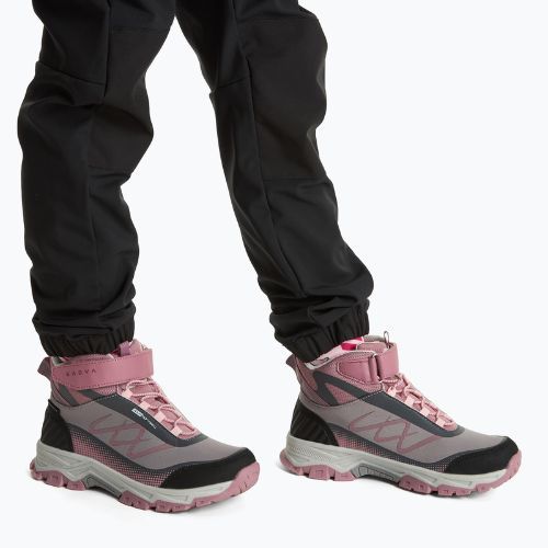 Kinder-Trekkingschuhe KADVA Rocky Trail Mid WaterProof Softshell grau